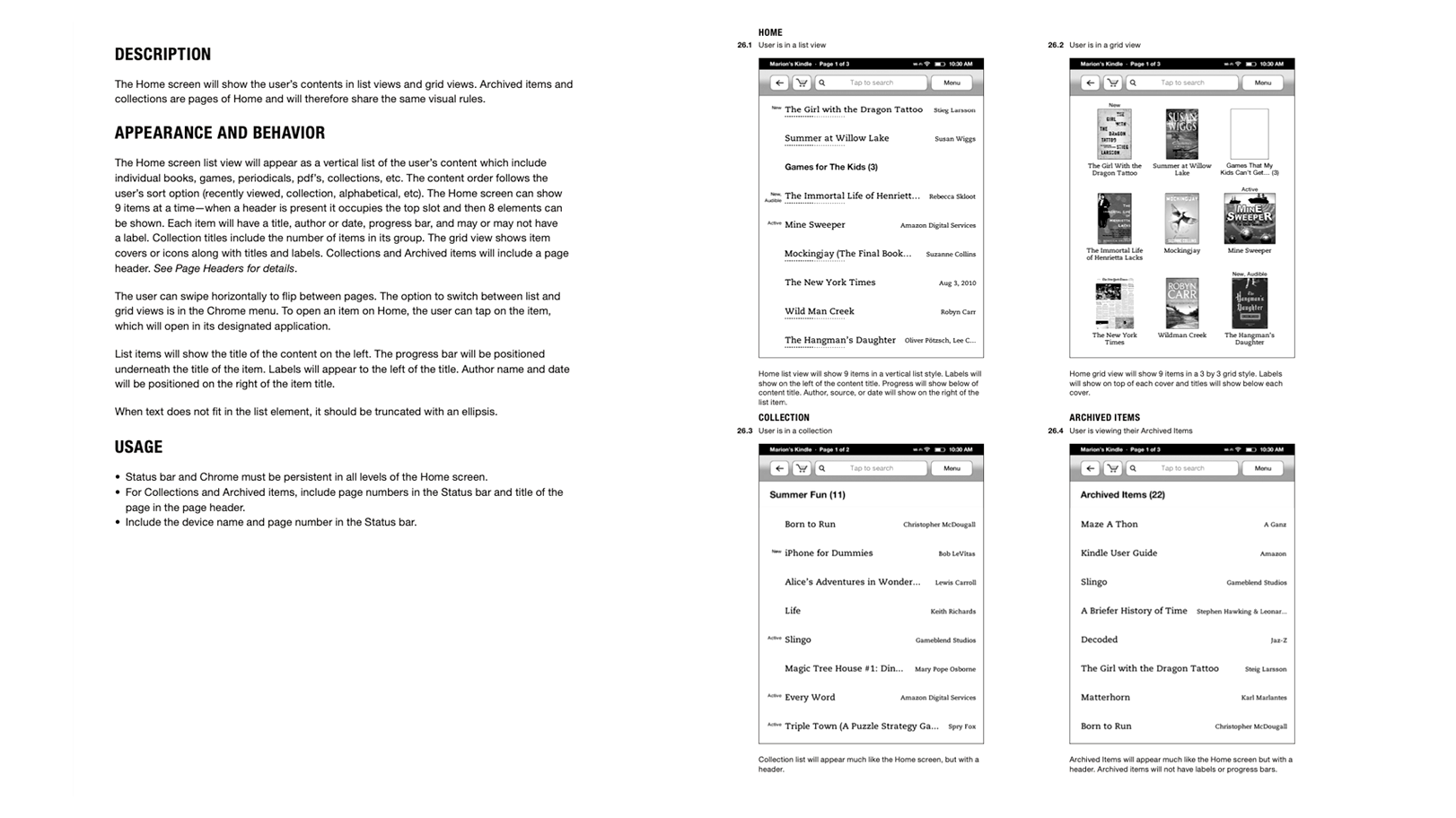 Interface guidelines and interaction patterns