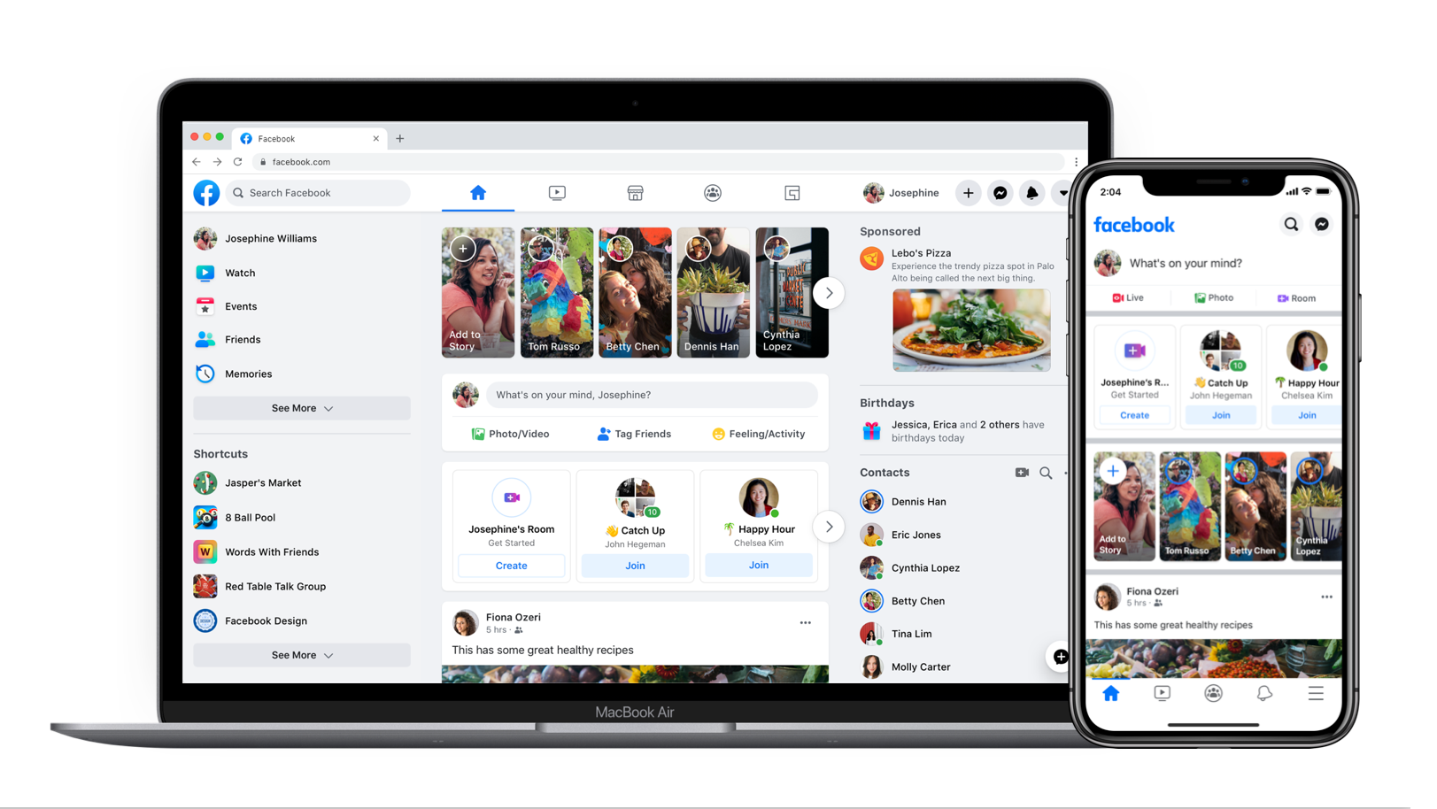 Responsive desktop and mobile designs