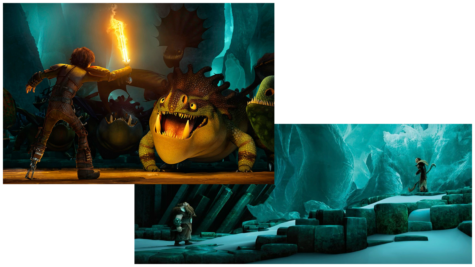 Rendered scenes from How To Train Your Dragon 2